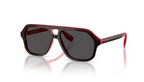 Lunette de soleil Burberry enfant 0JB4340 414987 - Noir sur rouge