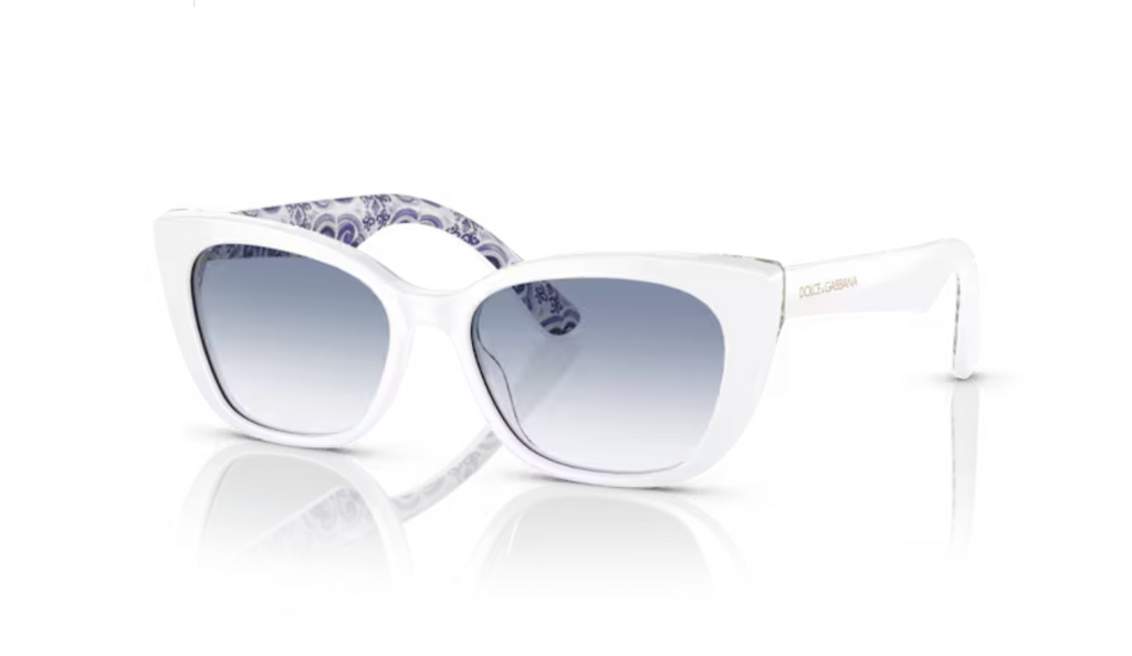 Lunette de soleil Dolce Gabbana enfant 0DX4427 337119 - Blanc sur bleu majolique