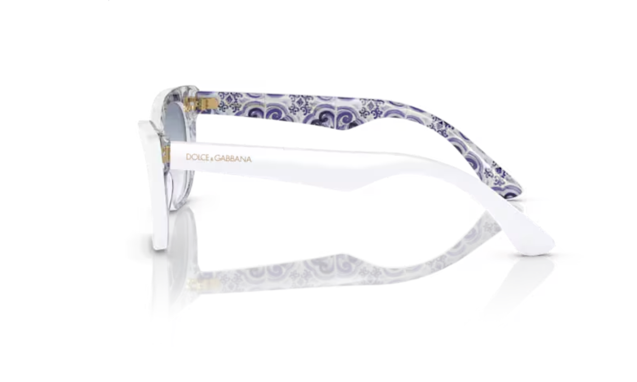 Lunette de soleil Dolce Gabbana enfant 0DX4427 337119 - Blanc sur bleu majolique