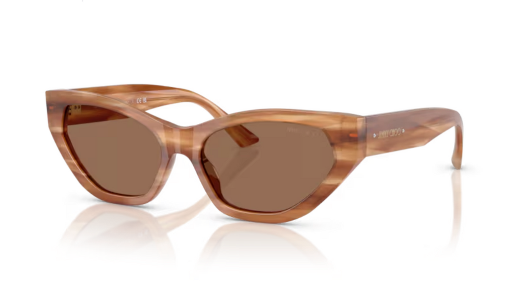 Lunette de soleil JIMMY CHOO JC5022B 505573 - Havana rayé marron pailleté