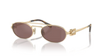 Lunette de soleil miu miu 0MU 54ZS ZVN70D - Or pâle