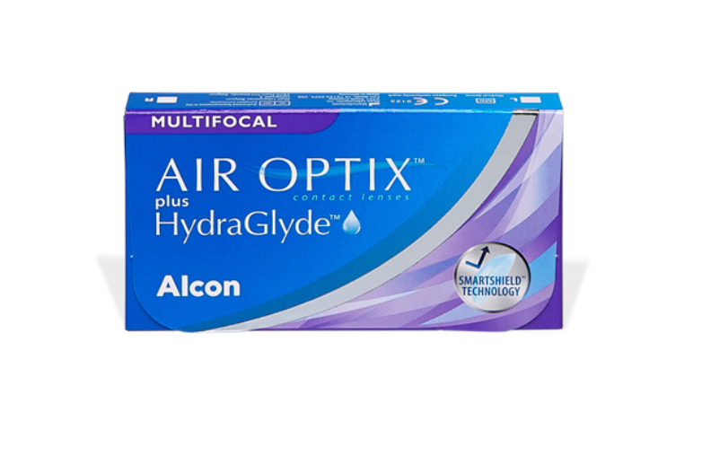 Air Optix Plus Hydraglyde Multifocal (3)  - 3 lentilles mensuelles multifocales - Alcon