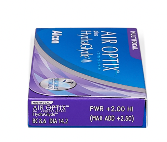 Air Optix Plus Hydraglyde Multifocal (3)  - 3 lentilles mensuelles multifocales - Alcon