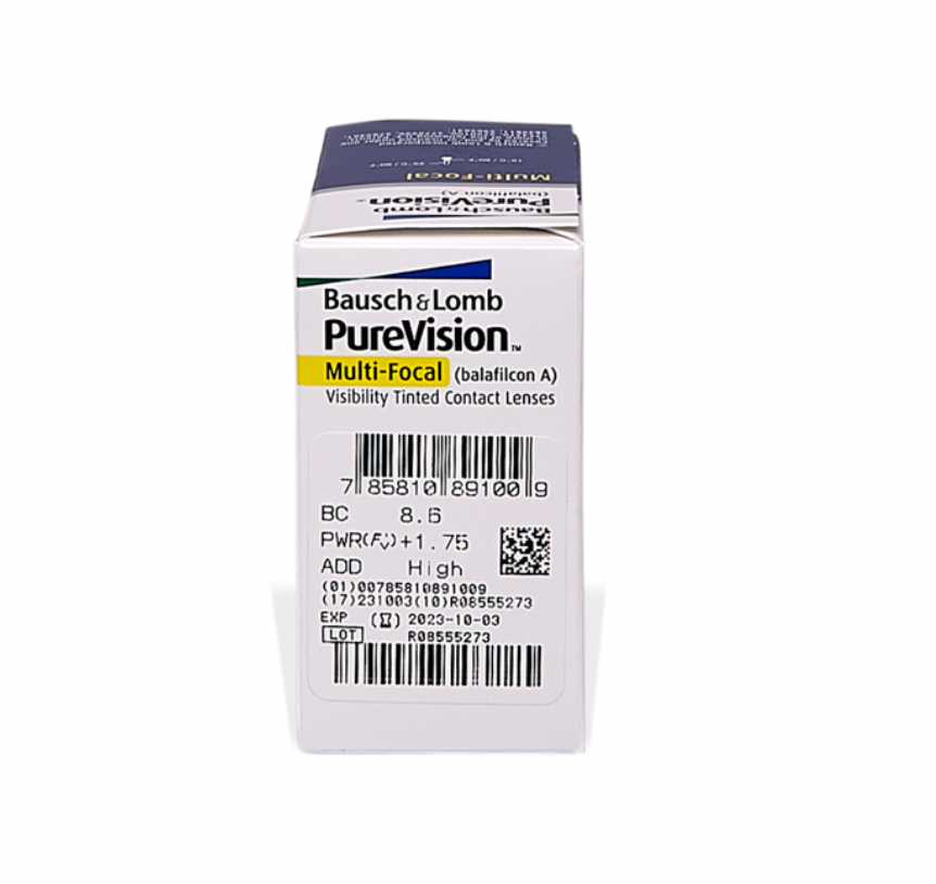 PureVision Multi-Focal (6) - 6 lentilles mensuelles multifocales - Bausch+Lomb