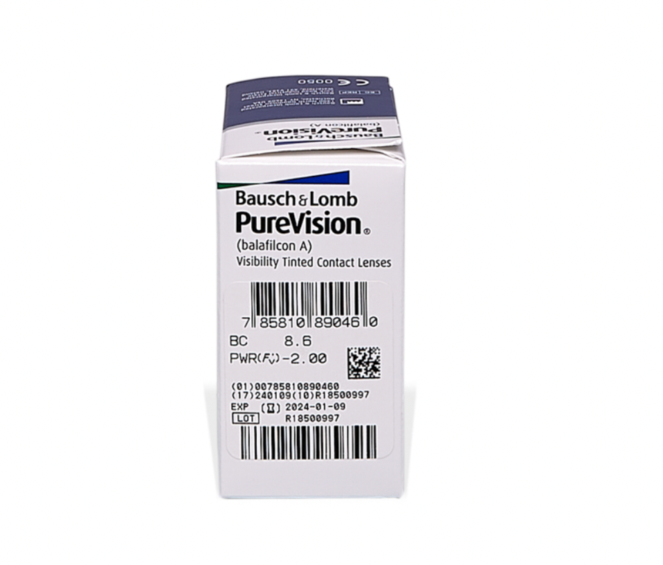PureVision (6) - 6 lentilles mensuelles - Bausch+Lomb