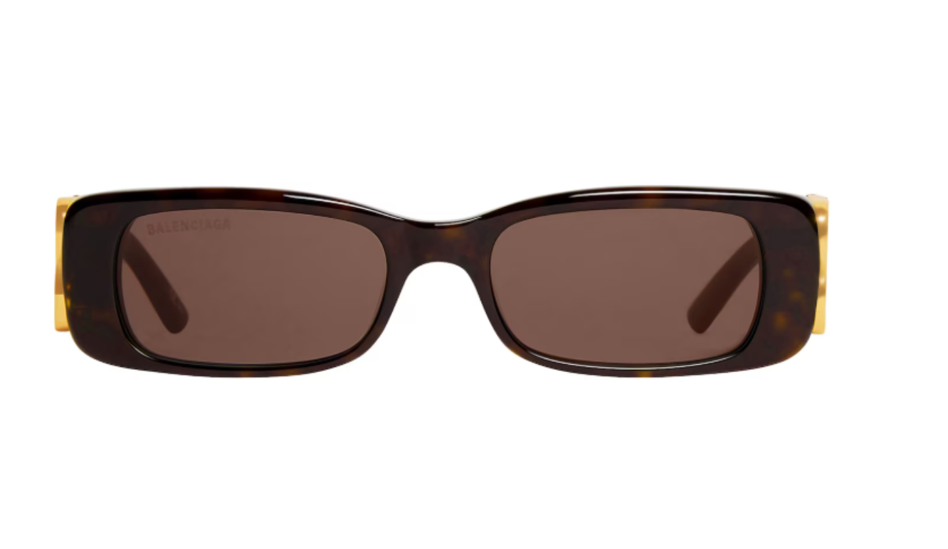 Lunettes De Soleil Dynasty Rectangle pour Femme en Brun