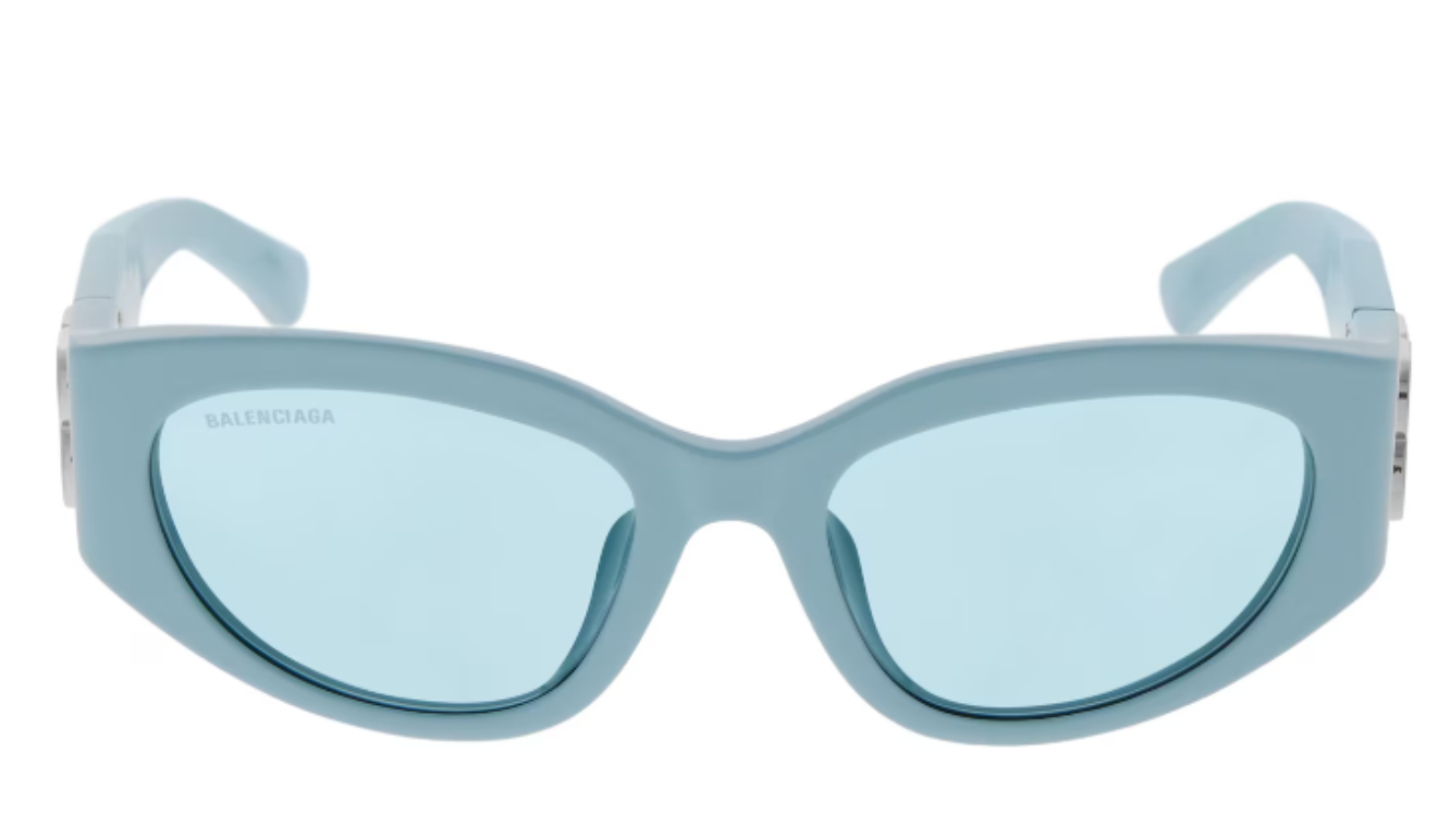Lunettes De Soleil Bossy Round Af pour Femme en Bleu Clair