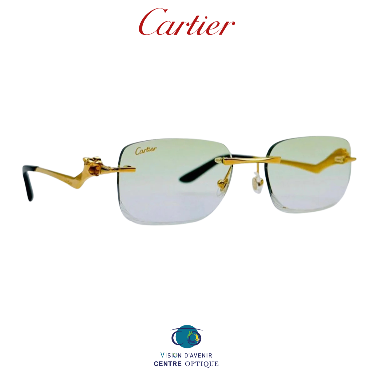 Lunette Cartier Panthère  custom doré