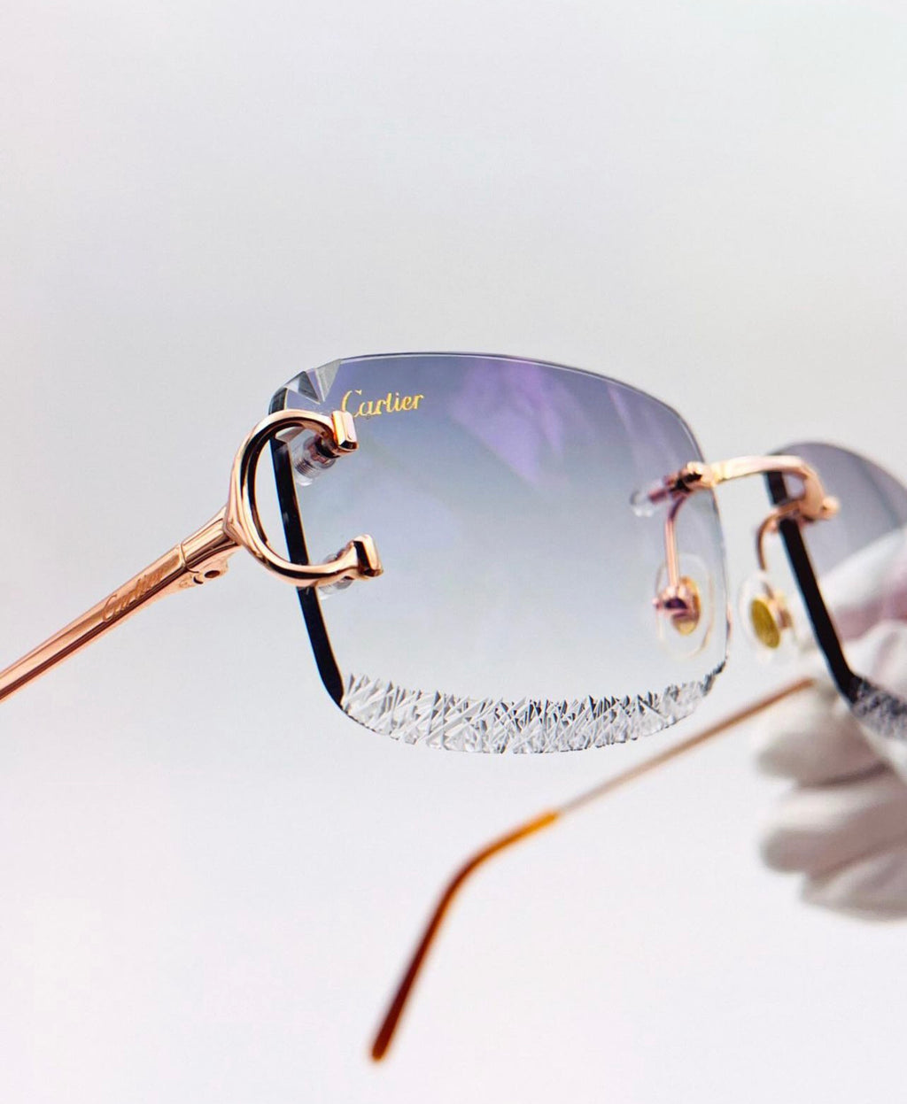 Lunette Cartier Picadilly  custom Diamond CUT doré