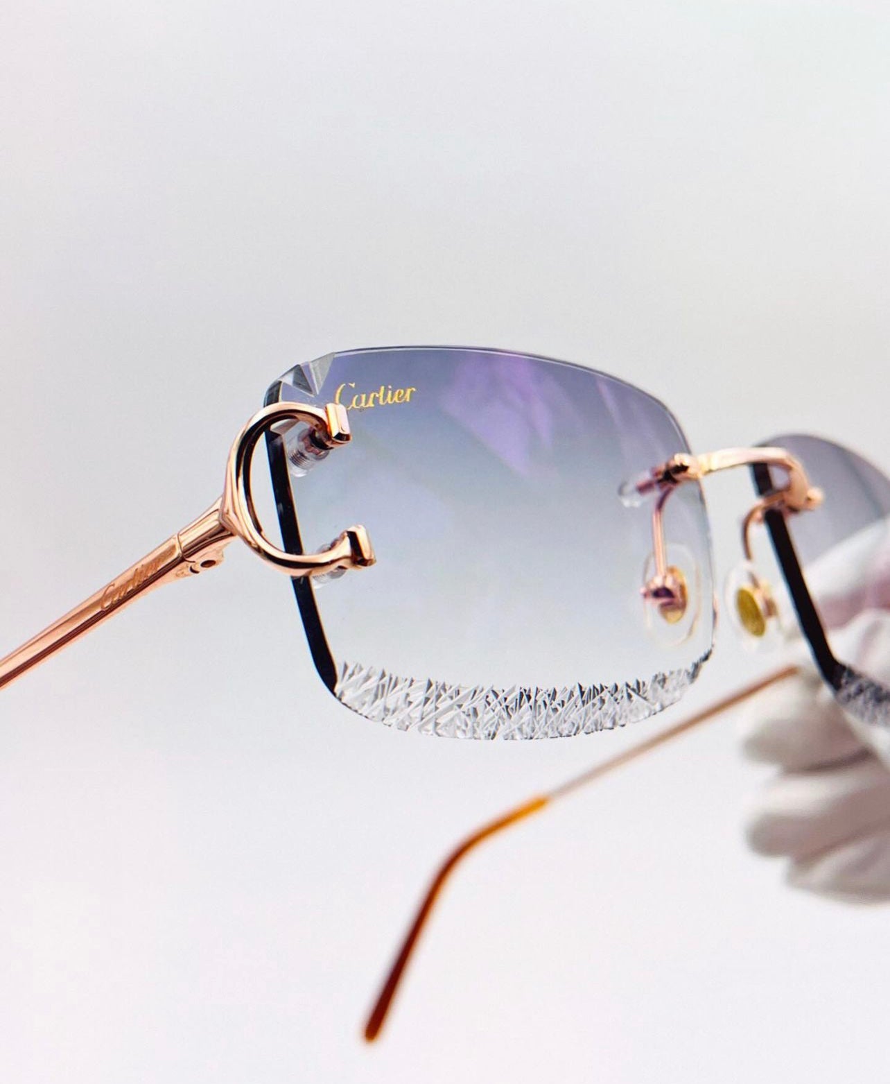 Lunette Cartier Picadilly  custom Diamond CUT doré