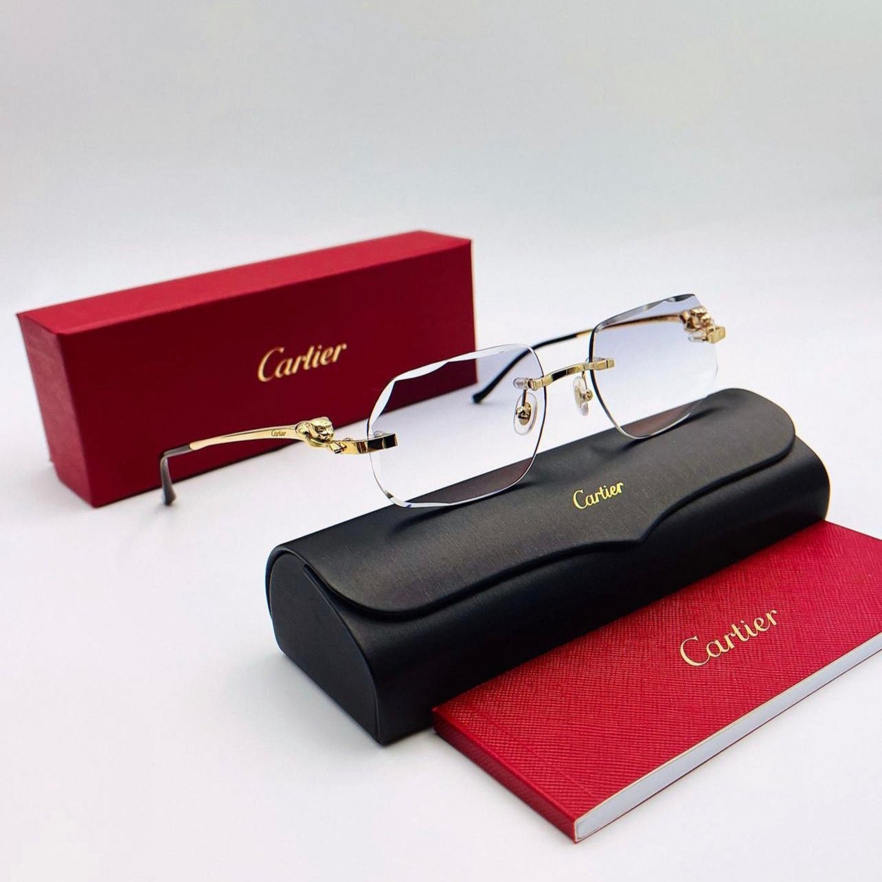 Lunette Cartier Panthère doré custom Diamond CUT facette