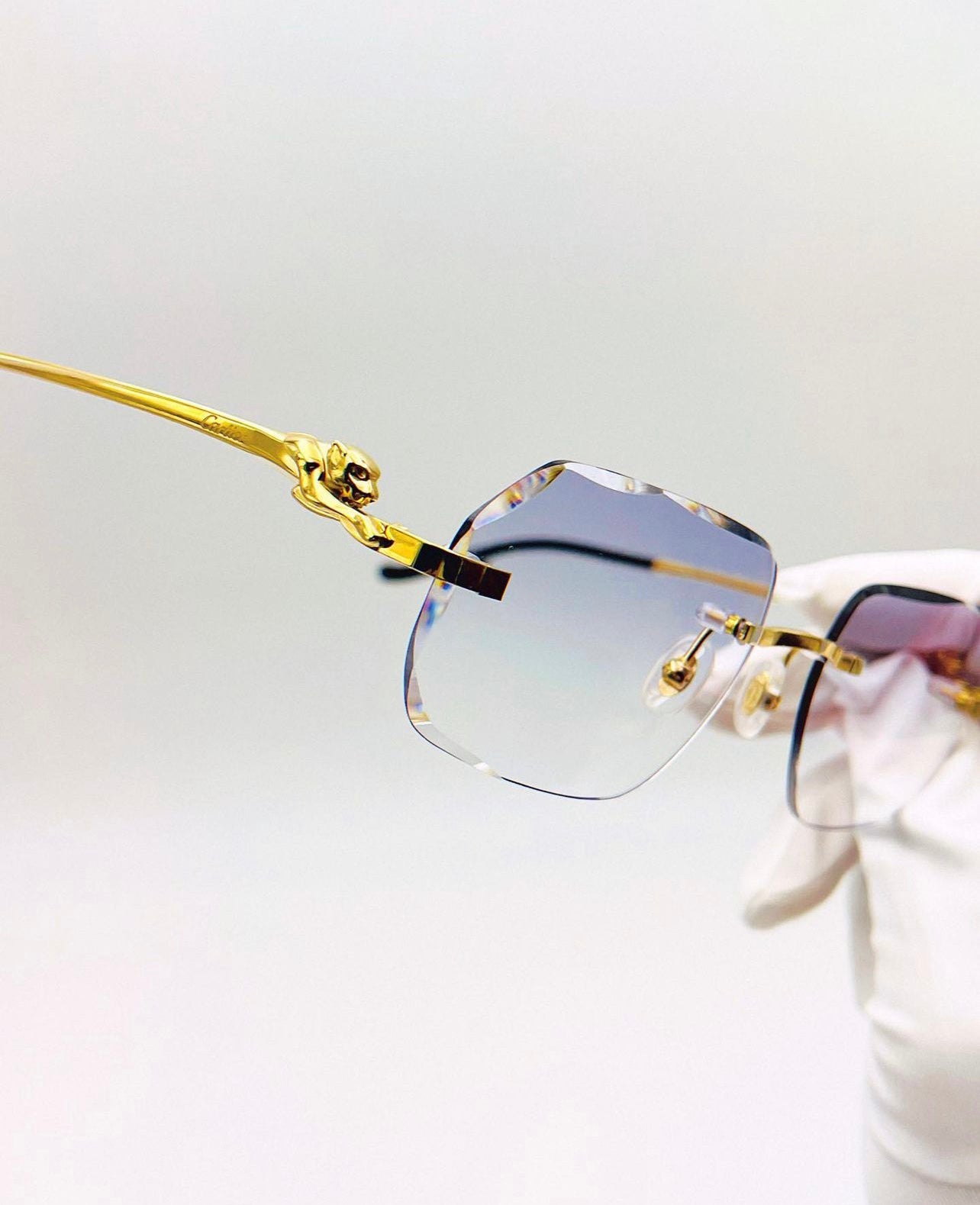 Lunette Cartier Panthère doré custom Diamond CUT facette