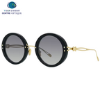 LUNETTES CHANCE INFINIE Rondes noires dorées