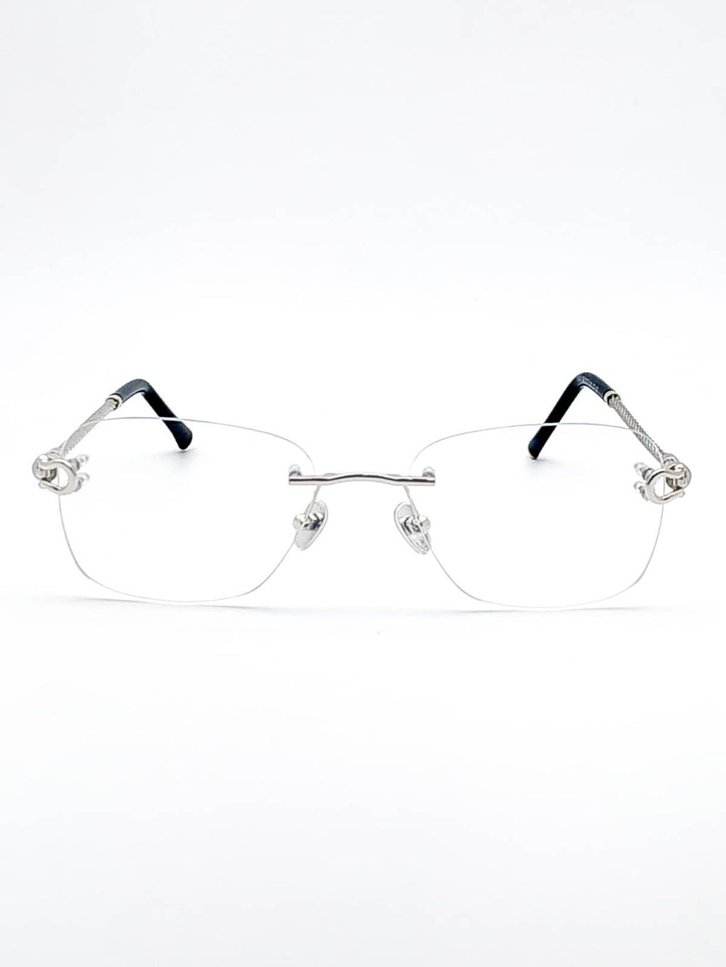 Lunette percée ROSALBA torsadée argent