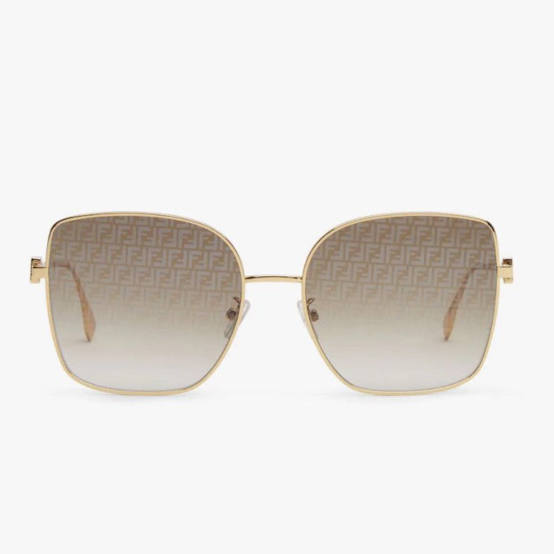 LUNETTES FENDI BAGUETTE - DE SOLEIL EN METAL DORÉ