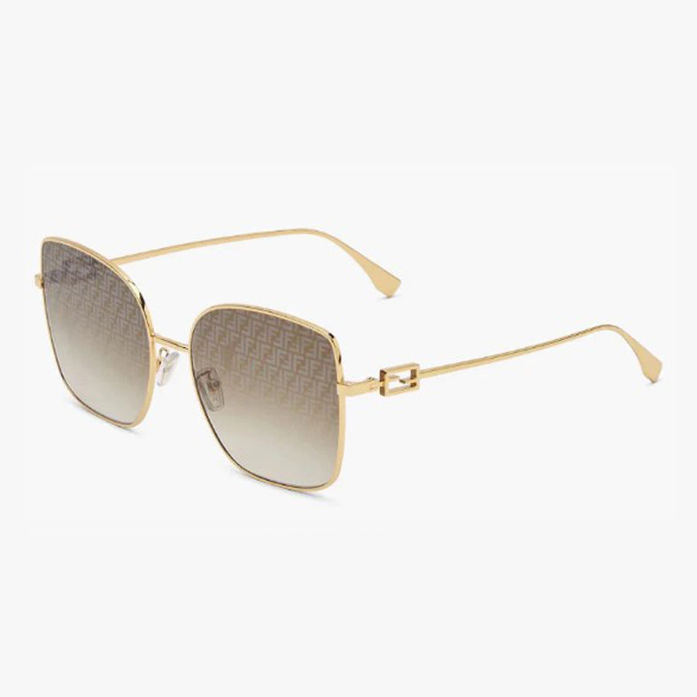 LUNETTES FENDI BAGUETTE - DE SOLEIL EN METAL DORÉ