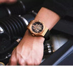 Maserati R8821108025 Potenza Cadran Squelette Cuir Noir Montre Homme 42mm