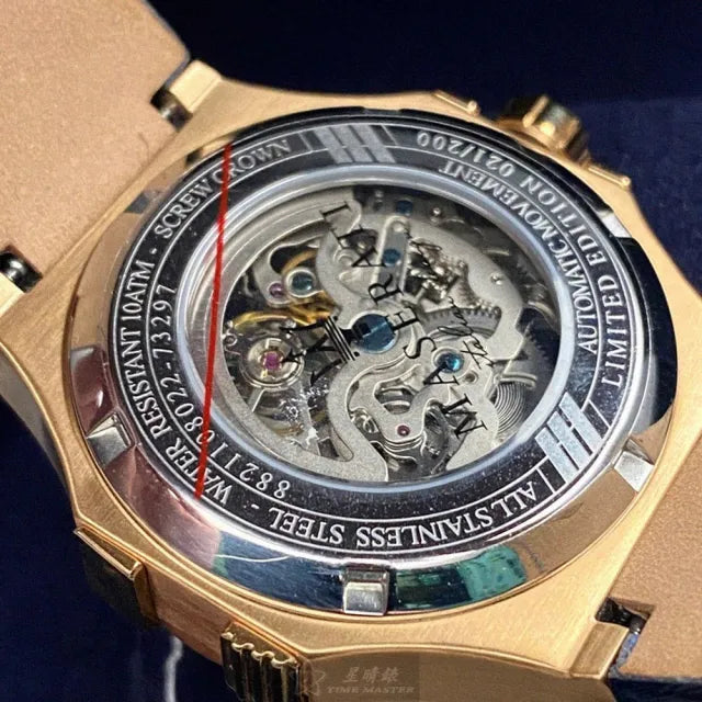 Maserati R8821108022 Automatique Squelette Or Rose Montre Homme