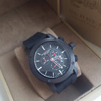 Burberry BU7701 Silicone Noir 24mm bracelet de montre original