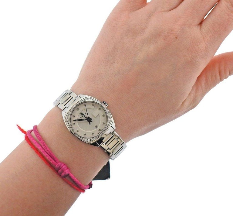 Gucci Diamant GG2570 YA142505 Montre Tendance Pour Femme